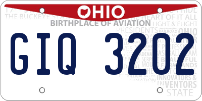 OH license plate GIQ3202