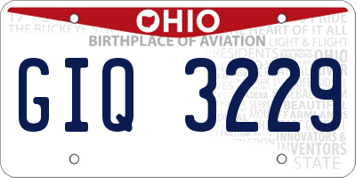 OH license plate GIQ3229