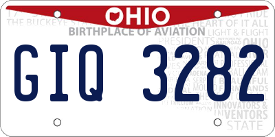 OH license plate GIQ3282