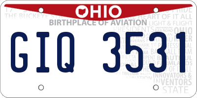 OH license plate GIQ3531