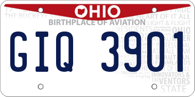 OH license plate GIQ3901