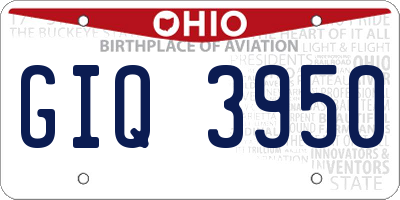 OH license plate GIQ3950