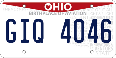 OH license plate GIQ4046