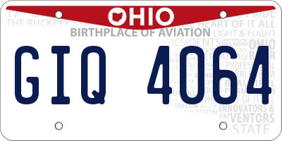 OH license plate GIQ4064