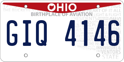 OH license plate GIQ4146