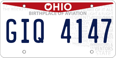 OH license plate GIQ4147