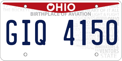 OH license plate GIQ4150