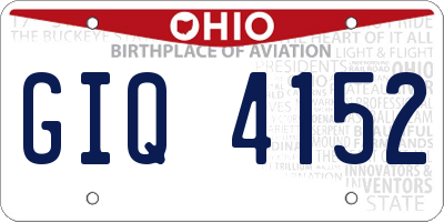 OH license plate GIQ4152