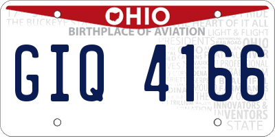 OH license plate GIQ4166