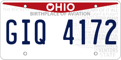 OH license plate GIQ4172