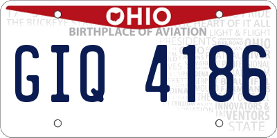 OH license plate GIQ4186