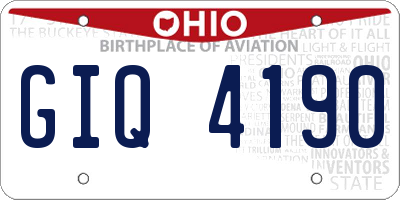 OH license plate GIQ4190