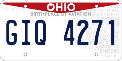 OH license plate GIQ4271