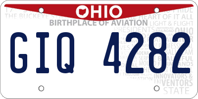 OH license plate GIQ4282