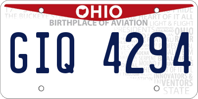 OH license plate GIQ4294