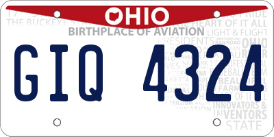 OH license plate GIQ4324