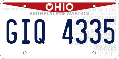 OH license plate GIQ4335