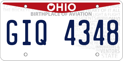 OH license plate GIQ4348