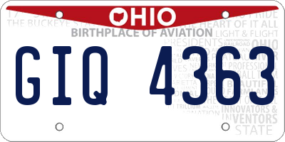 OH license plate GIQ4363