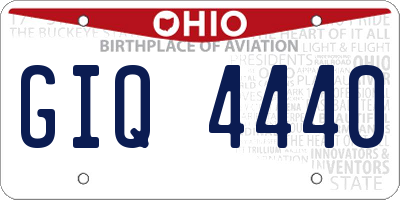 OH license plate GIQ4440