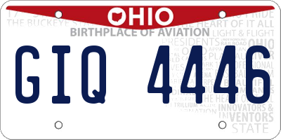 OH license plate GIQ4446