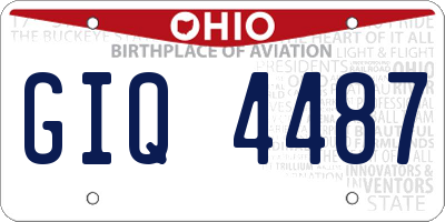 OH license plate GIQ4487