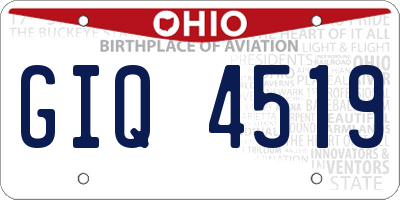 OH license plate GIQ4519