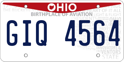 OH license plate GIQ4564
