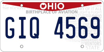 OH license plate GIQ4569
