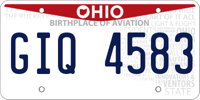 OH license plate GIQ4583