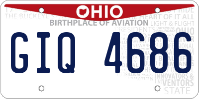 OH license plate GIQ4686