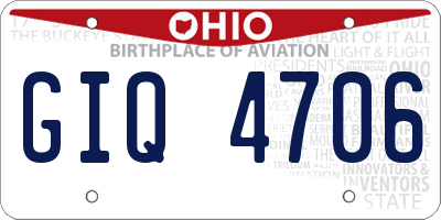 OH license plate GIQ4706