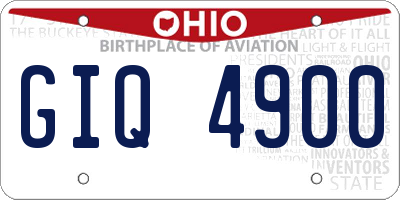OH license plate GIQ4900