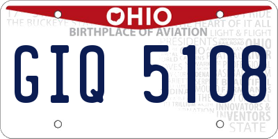 OH license plate GIQ5108