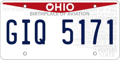 OH license plate GIQ5171