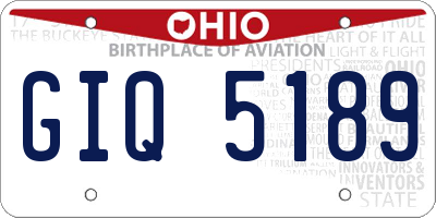 OH license plate GIQ5189