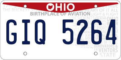 OH license plate GIQ5264