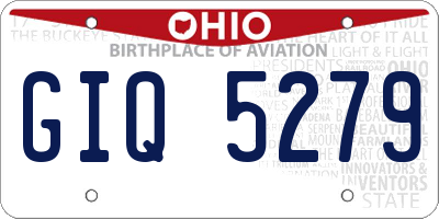 OH license plate GIQ5279