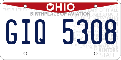 OH license plate GIQ5308