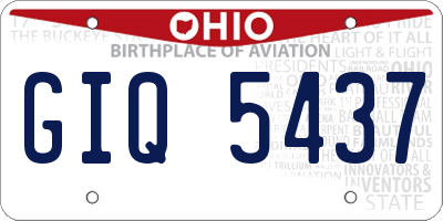 OH license plate GIQ5437
