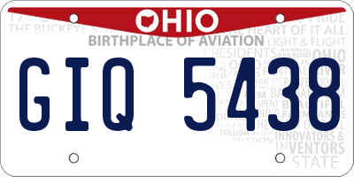 OH license plate GIQ5438