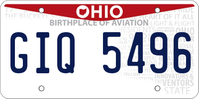 OH license plate GIQ5496