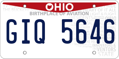 OH license plate GIQ5646