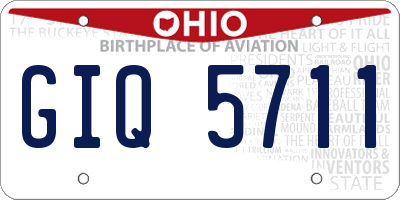 OH license plate GIQ5711