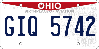 OH license plate GIQ5742