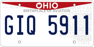 OH license plate GIQ5911