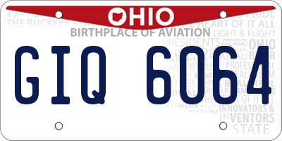 OH license plate GIQ6064