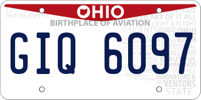 OH license plate GIQ6097