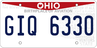 OH license plate GIQ6330