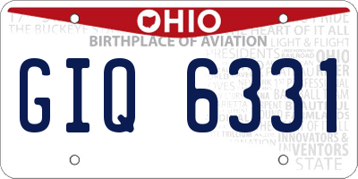OH license plate GIQ6331